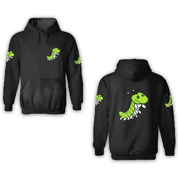 Discover Caterpillar sweet little happy smile cute friendly 3D Hoodies
