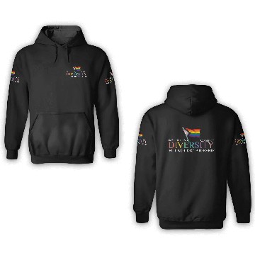 Discover Diversity Pride Flag Inspirational Design 3D Hoodies
