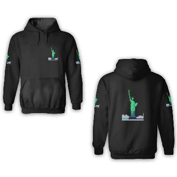 Discover Modern Minimal Statue of Liberty – New York Icon 3D Hoodies