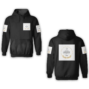 Discover Black And Gold Minimalist Fashion Logo 3D Hoodies