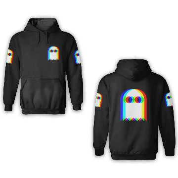 Discover Trippy Ghost Vaporwave Halloween Rave EDM Music 3D Hoodies