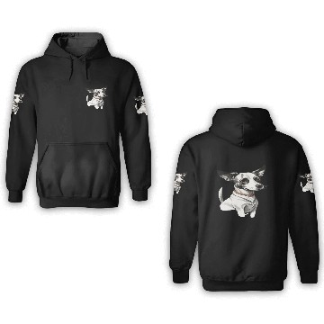 Discover Funny cute little puppy dog. 3D Hoodies