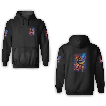 Discover Celestial Storm Dance Silhouette 3D Hoodies