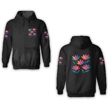 Discover Colorful Abstract Tulips Graphic 3D Hoodies