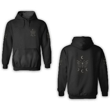 Discover Dark Celestial Butterfly Tapestry 3D Hoodies