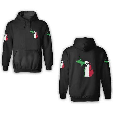 Discover Michigan Italian Italy Flag Pride 3D Hoodies