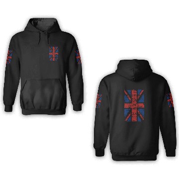 Discover Union Jack - London - Vintage Look 3D Hoodies