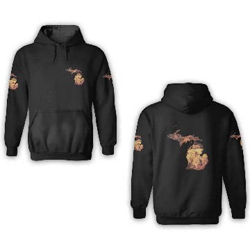 Discover Michigan Autumn Fall Leaves 3D Hoodies