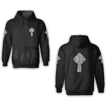 Discover Chrome Celtic Cross 3D Hoodies
