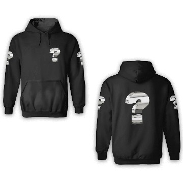 Discover Reflective Chrome 3D Question Mark 3D Hoodies