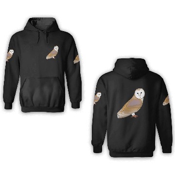 Discover barn owl 3D Hoodies
