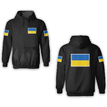 Discover Ukraine flag stamp 3D Hoodies