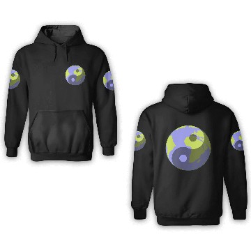 Discover Blue planet ying and yang 3D Hoodies