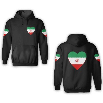 Discover Iran Flag Heart 3D Hoodies