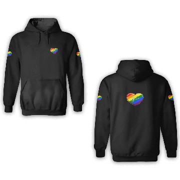Discover LGBT Pride Heart - First Name "Kyla" Rainbow Heart 3D Hoodies