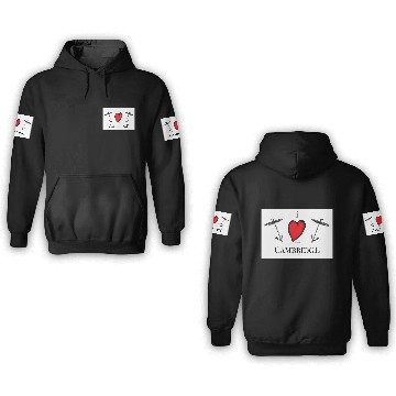 Discover i love cambridge 3D Hoodies