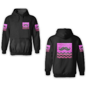 Discover Mustache Chevron Modern Wood 3D Hoodies
