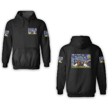 Discover Cavaliers (four) - Starry Night 3D Hoodies