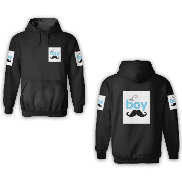 Discover It's a Boy Mustache Baby Shower Maternity T 3D Hoodies