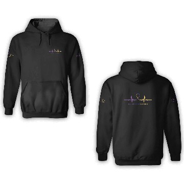 Discover Bladder Cancer Awareness Ribbon Heartbeat 3D Hoodies