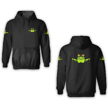 Discover Grumpy odd frog toad v1 3D Hoodies