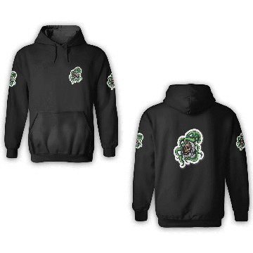 Discover Astro Skull with Octopus White Board Sticker 3D Hoodies