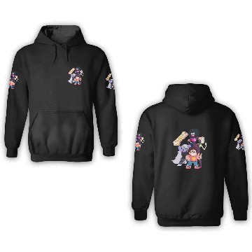 Discover Steven Universe | Crystal Gem Group Pose 3D Hoodies
