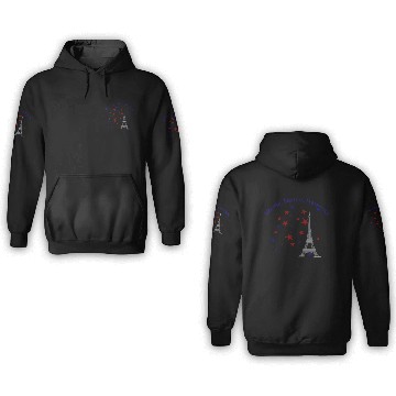 Discover Liberté, Égalité, Fraternité Eiffel Tower Bastille 3D Hoodies