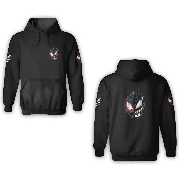 Discover Dual Spider-Man Miles Morales & Venom Head 3D Hoodies