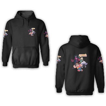 Discover Steven Universe | Crystal Gem Group Action 3D Hoodies