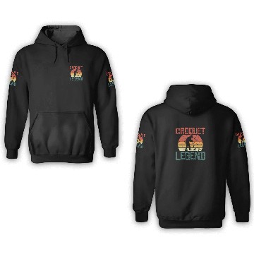 Discover Vintage Distressed Croquet Legend Gift 3D Hoodies