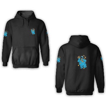Discover Vintage - C is for Cookie Monster | Add Your Name 3D Hoodies