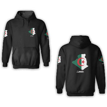 Discover Flags and countries Algeria 3D Hoodies