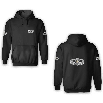Discover Army Airborne Basic Parachutist with Combat Star Polo 3D Hoodies
