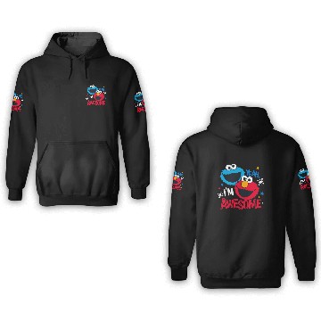Discover Cookie Monster & Elmo | Yeah, I'm Awesome 3D Hoodies