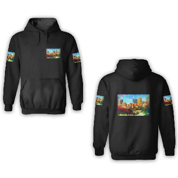 Discover Downtown Raleigh North Carolina Skyline Polo 3D Hoodies