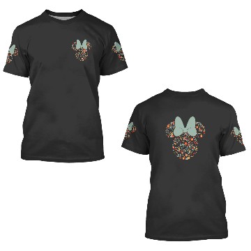 Discover Disney Minnie Mouse Spring Head Icon with Bow Springtime 3D T Shirts
