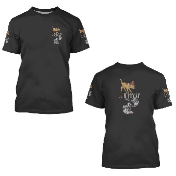 Discover Disney Bambi Group Shot Title Logo 3D T Shirts