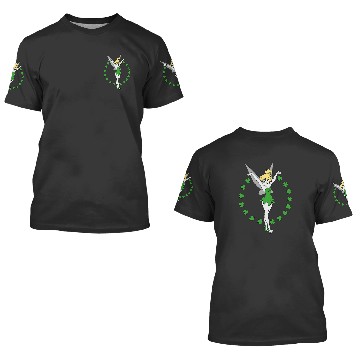Discover Disney Tinker Bell Ring of Shamrocks St. Patricks Day 3D T Shirts
