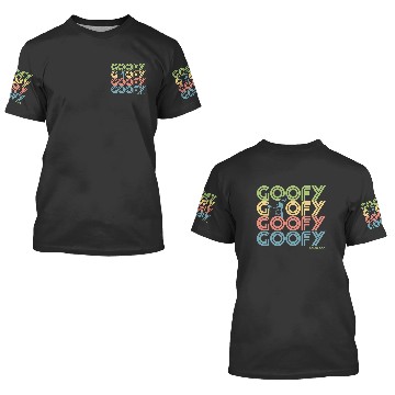 Discover Disney Goofy Retro Name Stack 3D T Shirts