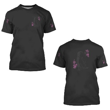 Discover Disney Mulan Floral Outline Portrait 3D T Shirts
