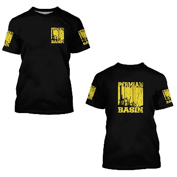 Discover Permian Basin Oilfield Rigger Driller Distressed 3D T Shirts