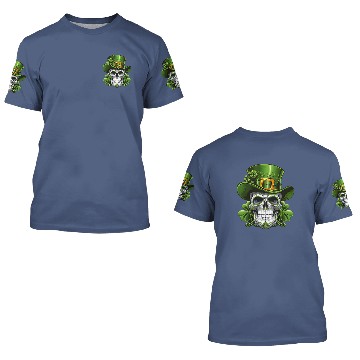 Discover Sugar Skull St Patrick's Day Shamrock 3D T Shirts