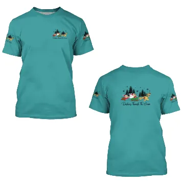 Discover Disney Chip N Dale Pluto Dashing Through The Snow Christmas 3D T Shirts