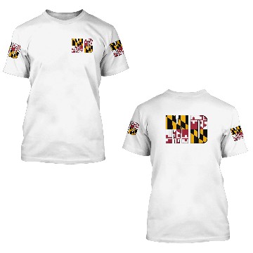 Discover Maryland State Flag Md Baltimore Pride 3D T Shirts