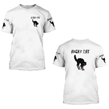 Discover Angry cat 3D T Shirts