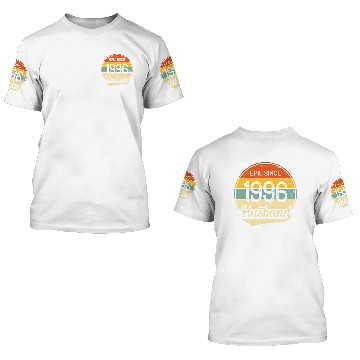 Discover Mens 25th Wedding Anniversary Gift Him Epic Husband Since 1996 3D T Shirts