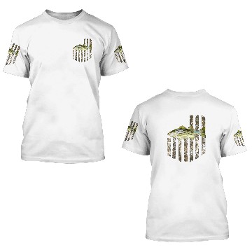 Discover American Flag Striped Bass Fishing 3D T Shirts