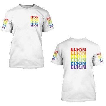 Discover Retro Style Elton Rainbow 3D T Shirts