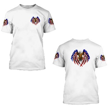 Discover American Eagle Patriot 3D T Shirts US Flag With Eagle Gift 3D T Shirts Premium 3D T Shirts